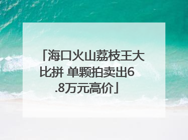 海口火山荔枝王大比拼 单颗拍卖出6.8万元高价