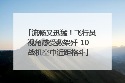 流畅又迅猛！飞行员视角感受数架歼-10战机空中近距格斗