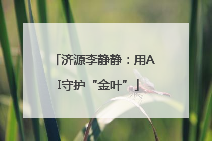 济源李静静：用AI守护“金叶”