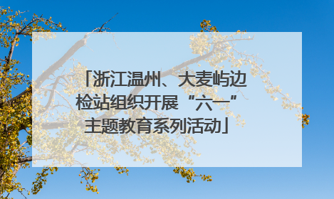 浙江温州、大麦屿边检站组织开展“六一”主题教育系列活动