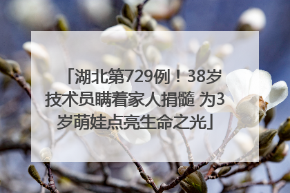 湖北第729例！38岁技术员瞒着家人捐髓 为3岁萌娃点亮生命之光