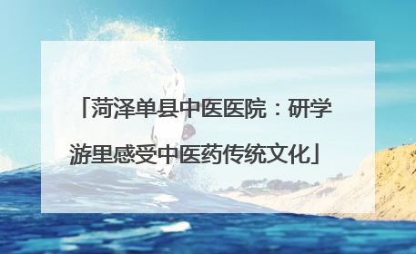 菏泽单县中医医院：研学游里感受中医药传统文化