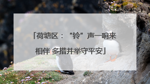 荷塘区：“铃”声一响来相伴 多措并举守平安