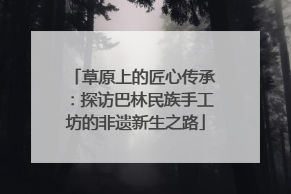 草原上的匠心传承：探访巴林民族手工坊的非遗新生之路