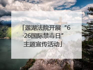 莲湖法院开展“6·26国际禁毒日”主题宣传活动