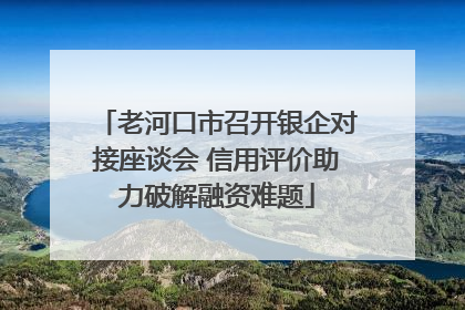 老河口市召开银企对接座谈会 信用评价助力破解融资难题