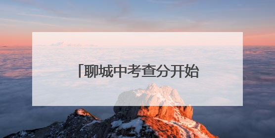 聊城中考查分开始！附查询方式→