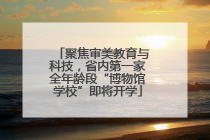 聚焦审美教育与科技，省内第一家全年龄段“博物馆学校”即将开学