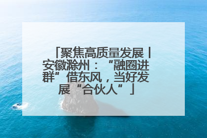 聚焦高质量发展丨安徽滁州：“融圈进群”借东风，当好发展“合伙人”