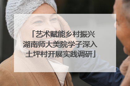 艺术赋能乡村振兴 湖南师大美院学子深入土坪村开展实践调研