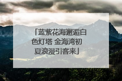 蓝紫花海邂逅白色灯塔 金海湾初夏浪漫引客来