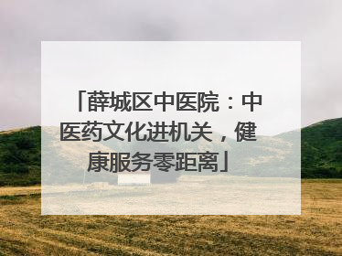 薛城区中医院：中医药文化进机关，健康服务零距离