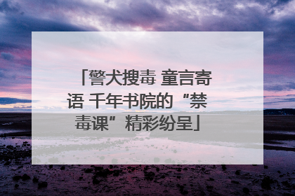 警犬搜毒 童言寄语 千年书院的“禁毒课”精彩纷呈
