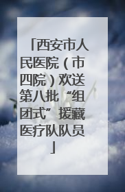 西安市人民医院（市四院）欢送第八批“组团式”援藏医疗队队员