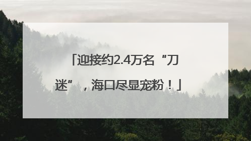 迎接约2.4万名“刀迷”，海口尽显宠粉！