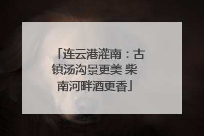 连云港灌南：古镇汤沟景更美 柴南河畔酒更香