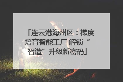 连云港海州区：梯度培育智能工厂 解锁“智造”升级新密码