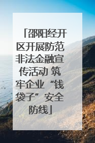 邵阳经开区开展防范非法金融宣传活动 筑牢企业“钱袋子”安全防线