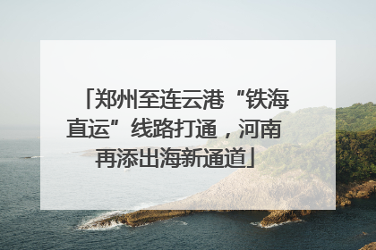 郑州至连云港“铁海直运”线路打通，河南再添出海新通道
