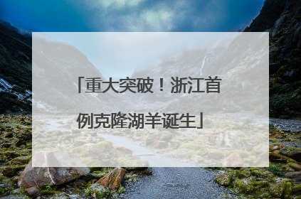 重大突破！浙江首例克隆湖羊诞生