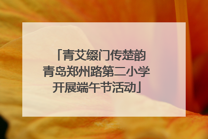 青艾缀门传楚韵 青岛郑州路第二小学开展端午节活动