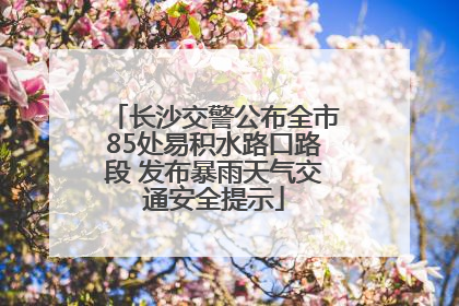 长沙交警公布全市85处易积水路口路段 发布暴雨天气交通安全提示