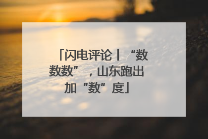闪电评论丨“数数数”，山东跑出加“数”度