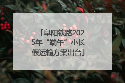 阜阳铁路2025年“端午”小长假运输方案出台