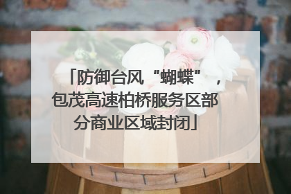 防御台风“蝴蝶”，包茂高速柏桥服务区部分商业区域封闭