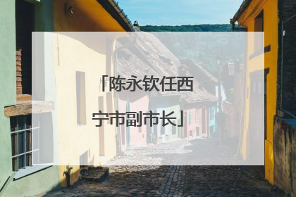 陈永钦任西宁市副市长