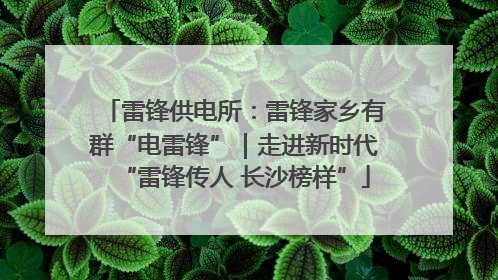 雷锋供电所：雷锋家乡有群“电雷锋”｜走进新时代“雷锋传人 长沙榜样”