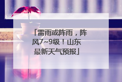 雷雨或阵雨，阵风7~9级！山东最新天气预报