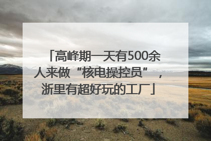 高峰期一天有500余人来做“核电操控员”，浙里有超好玩的工厂