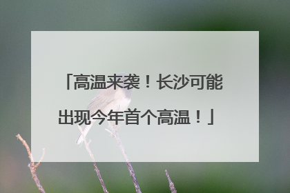 高温来袭！长沙可能出现今年首个高温！