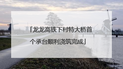 龙龙高铁下村特大桥首个承台顺利浇筑完成
