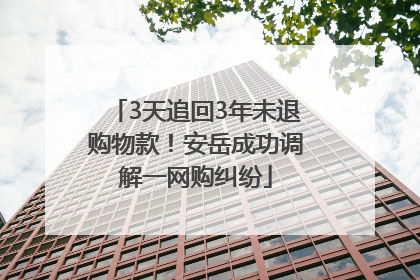 3天追回3年未退购物款！安岳成功调解一网购纠纷