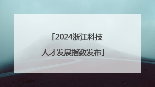 2024浙江科技人才发展指数发布