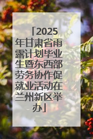 2025年甘肃省雨露计划毕业生暨东西部劳务协作促就业活动在兰州新区举办