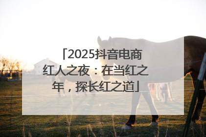 2025抖音电商红人之夜：在当红之年，探长红之道