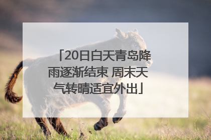 20日白天青岛降雨逐渐结束 周末天气转晴适宜外出