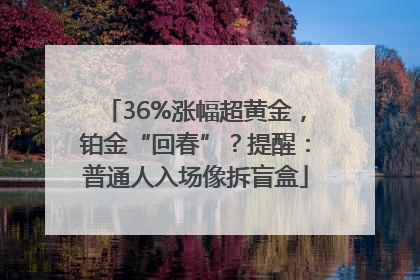 36%涨幅超黄金，铂金“回春”？提醒：普通人入场像拆盲盒