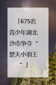 675名青少年湖北沙市争夺“楚天小羽王”