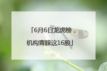 6月6日龙虎榜，机构青睐这16股