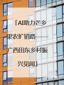 AI助力芒乡果农扩销路——广西田东乡村振兴见闻
