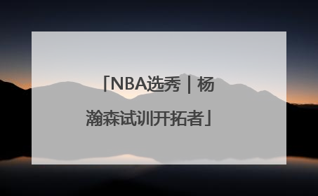 NBA选秀｜杨瀚森试训开拓者